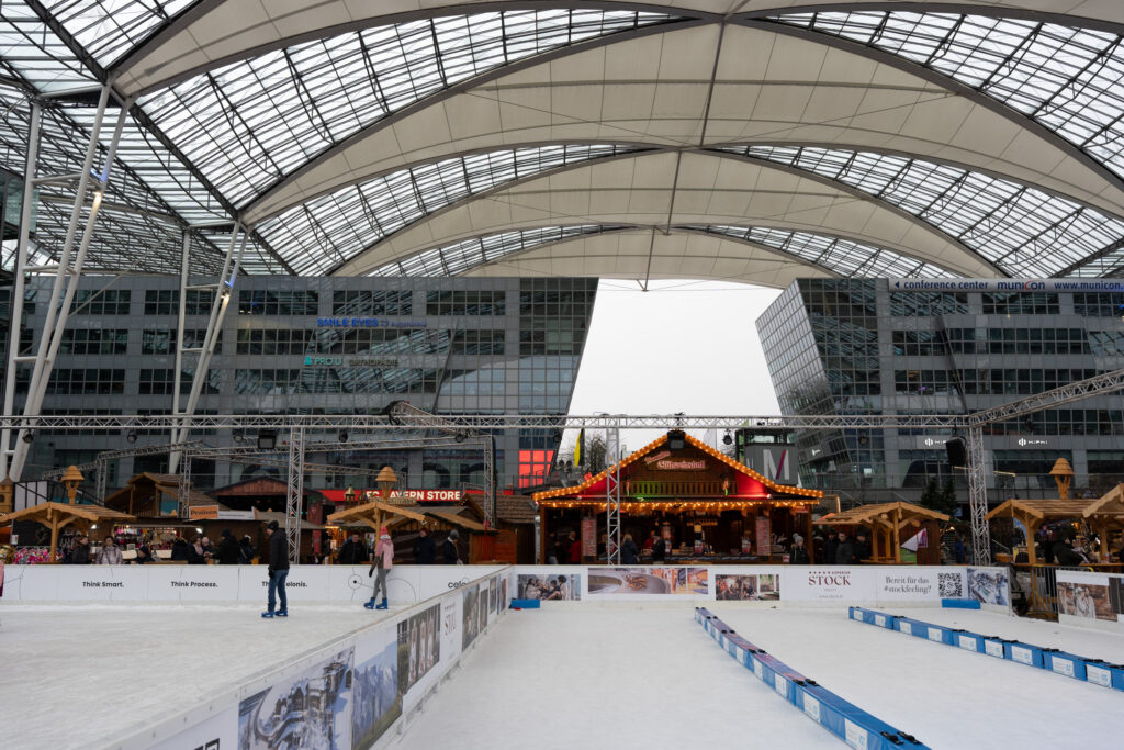 Christmas Market Outside of Munich International Airport by Alex Lau