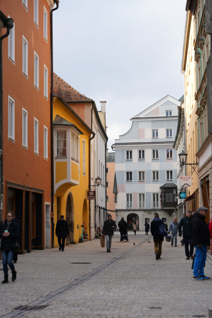 A street in Regensburg, Germany, photo by Alex Lau