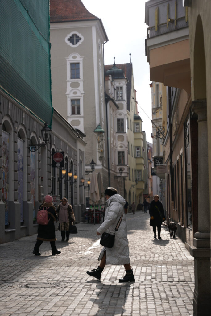 A street in Regensburg, Germany, photo by Alex Lau