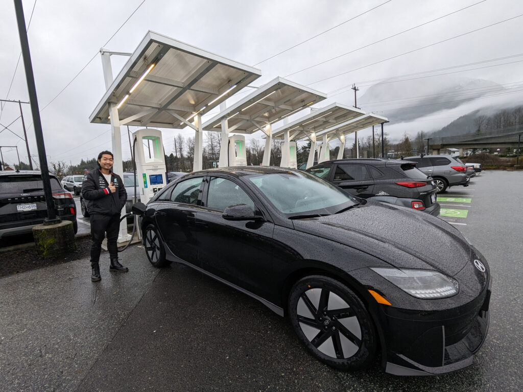 2024 Hyundai Ioniq Charging at Electrify Canada Station in Squamish, Photo by Alex Lau