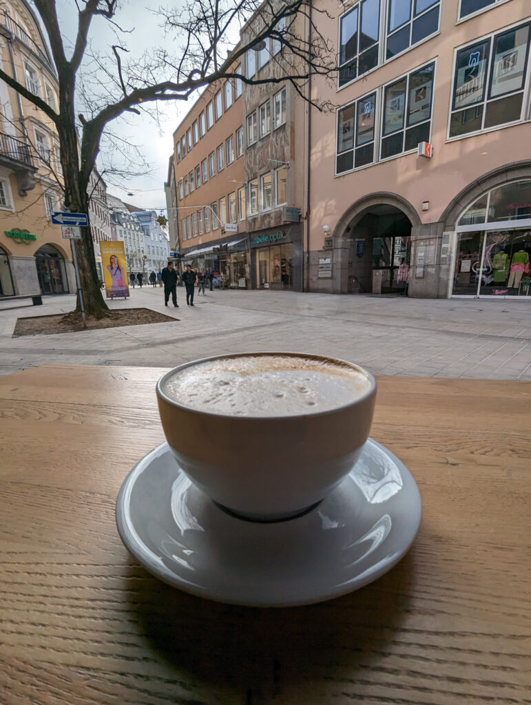 Cappucino from Coffee Fellows in Augsburg, Photo by Alex Lau