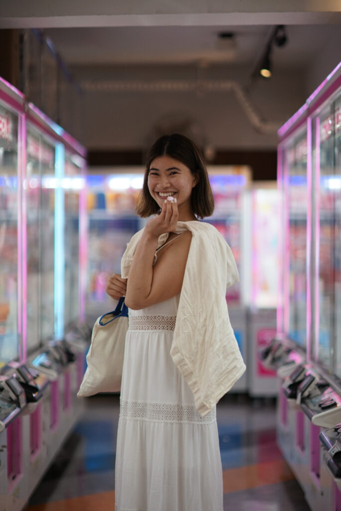 Tokyo arcade shot by Alex Lau in Japan, Minolta 85mm f1.4