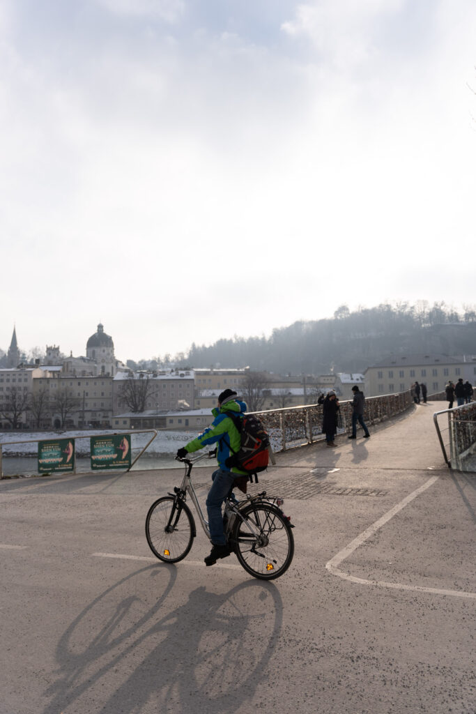 Marko-Feingold-Steg Bridge in Salzburg, Austria, photo by Alex Lau