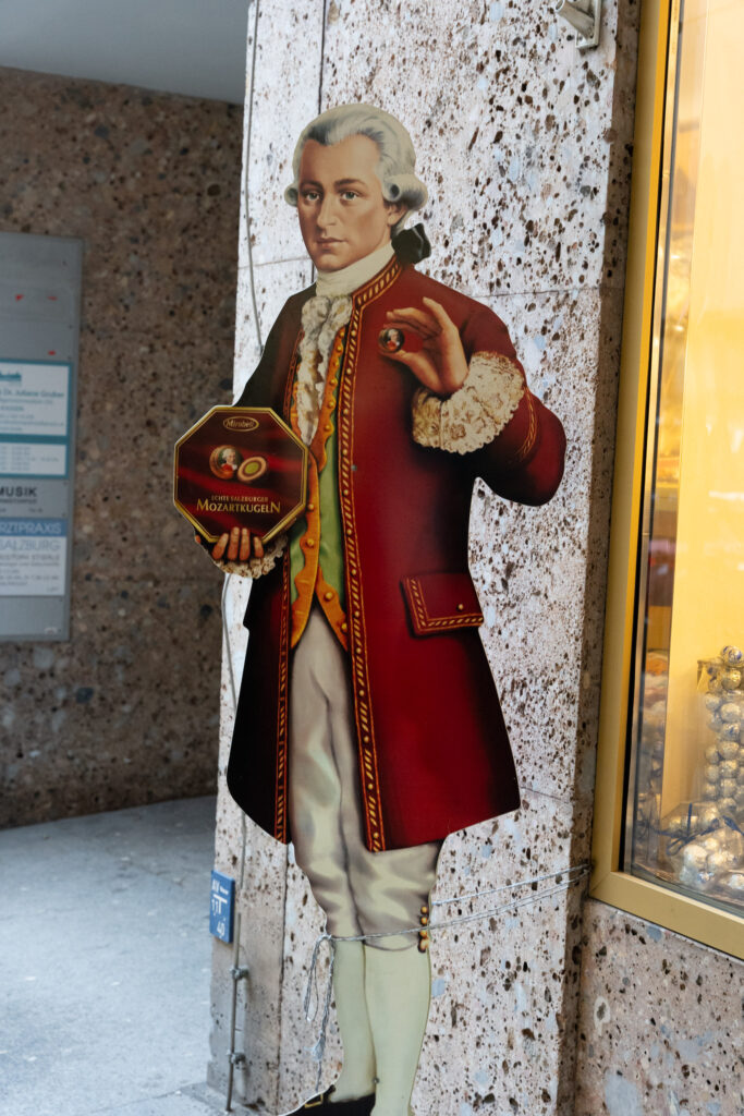 Mozart Chocolate in Salzburg, Austria, photo by Alex Lau