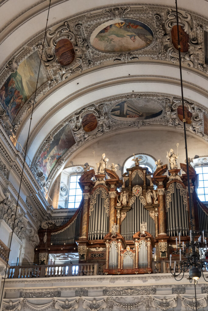 Salzburg Cathedral for Noon Music Hour, in Salzburg. Photo by Alex Lau.