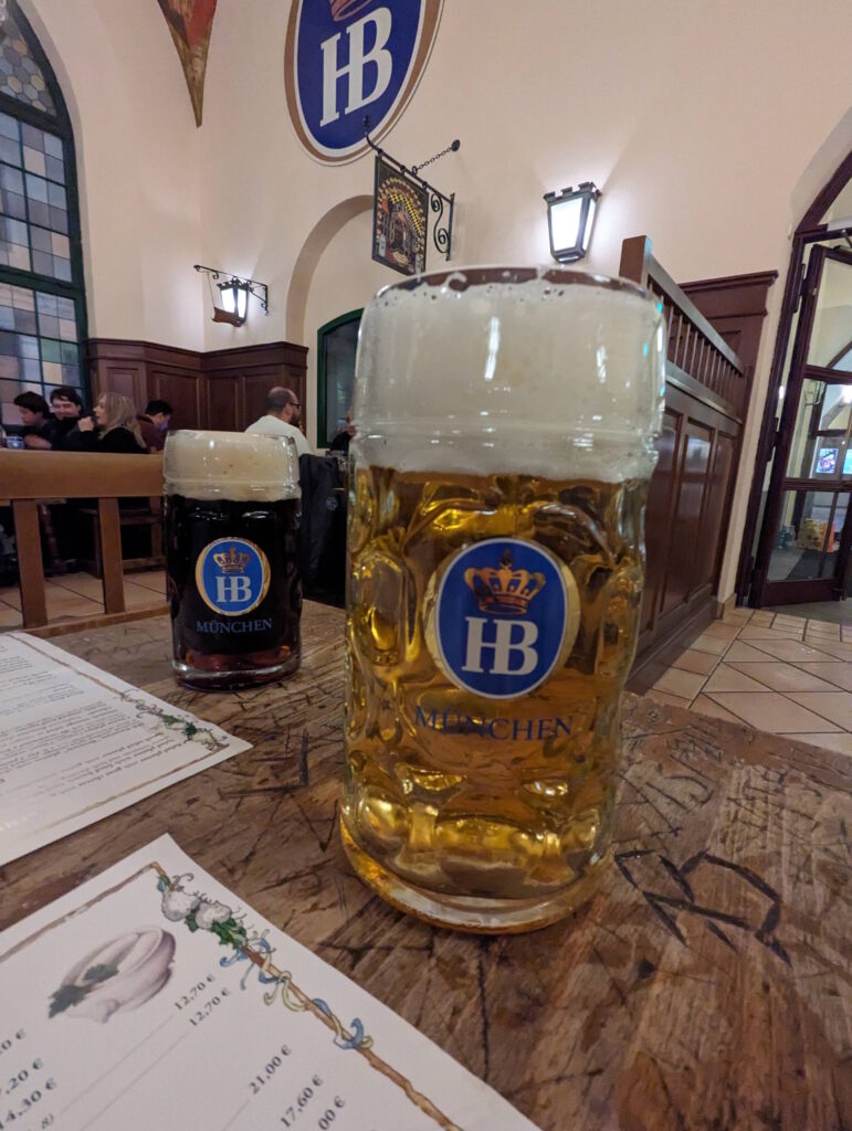 Beer at Hofbrauhaus in Munich, photo by Alex Lau