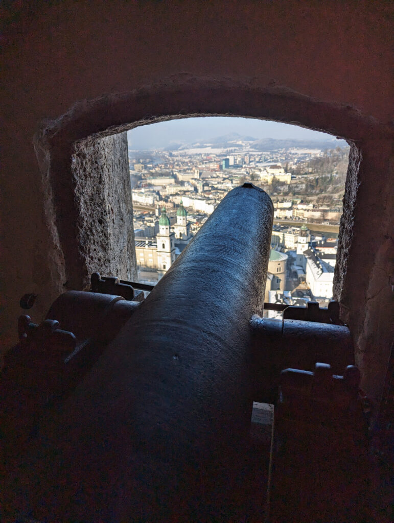 Cannon in Fortress Hohensalzburg, Salzburg. Photo by Alex Lau.