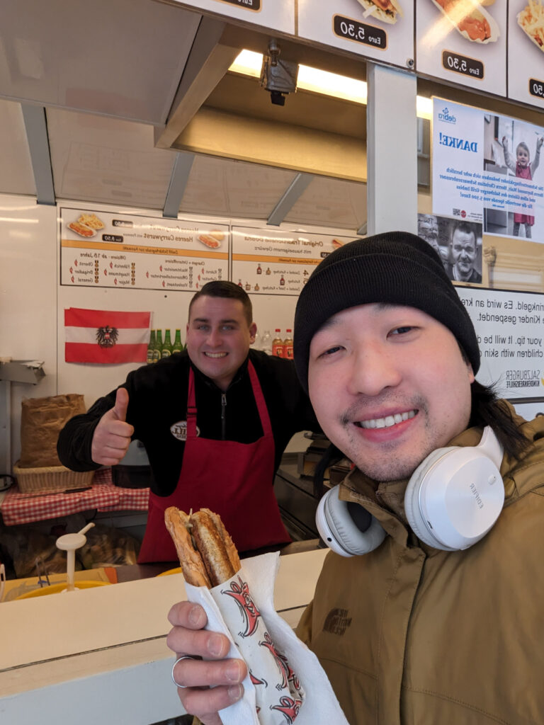 Salzburger Grill Imbiss owner, a Bosna stand, in Salzburg, Austria. Photo by Alex Lau.