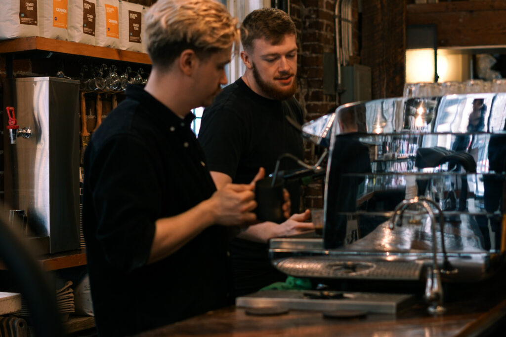 Baristas at Revolver Cafe, shot on A6000, photo by Alex Lau