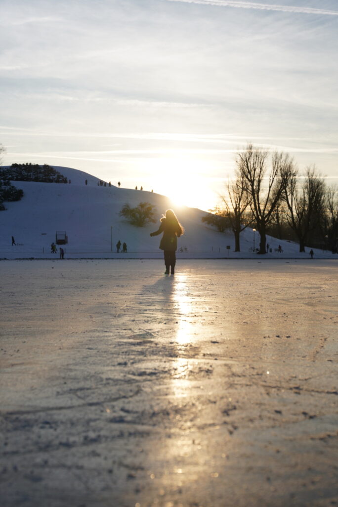 Olympiapark ice in Munich, photo by Alex Lau