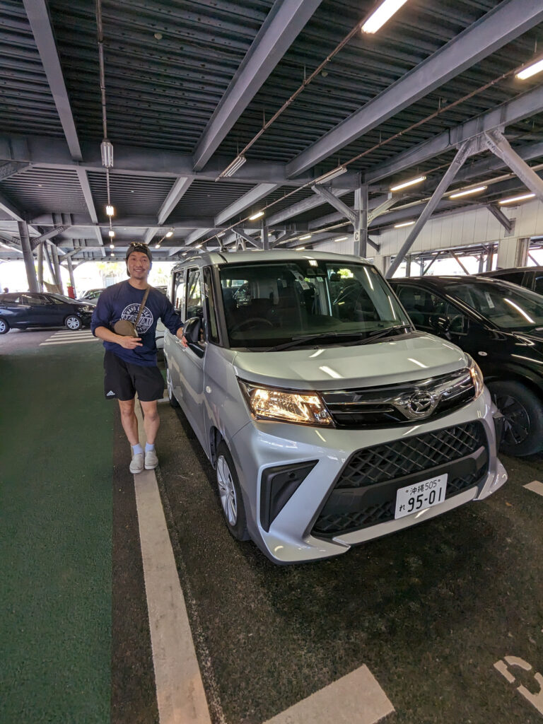 Alex with SixT Rental Car in Okinawa, Japan