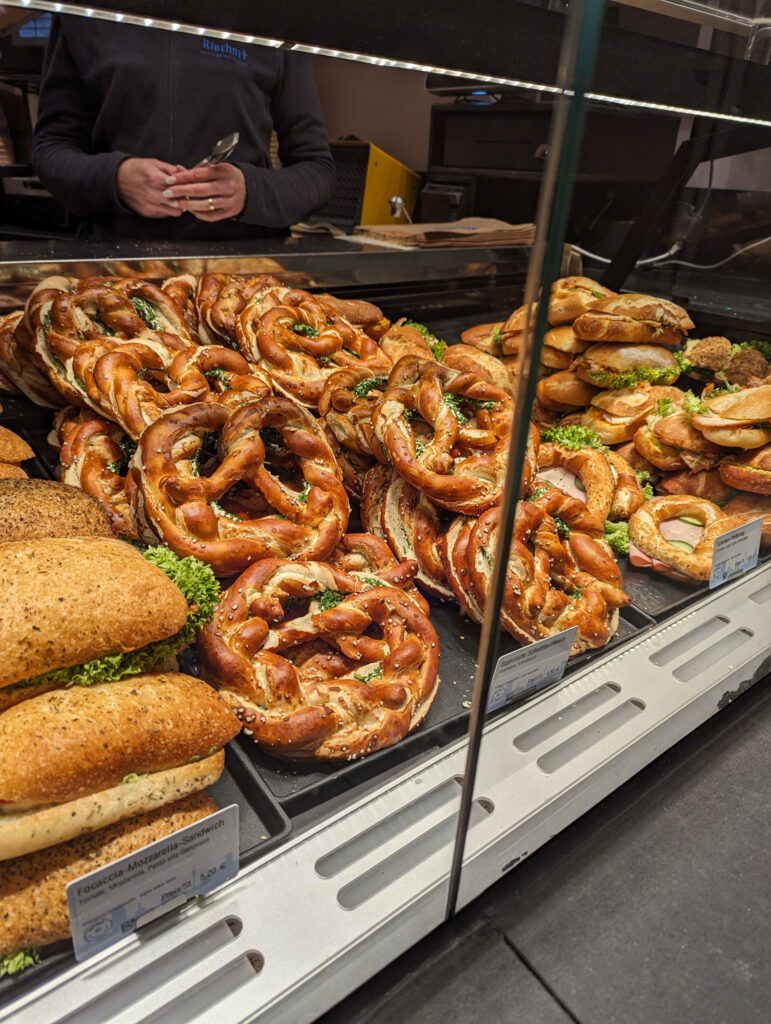 Pretzels Near Marienplatz in Rischart, photo by Alex Lau