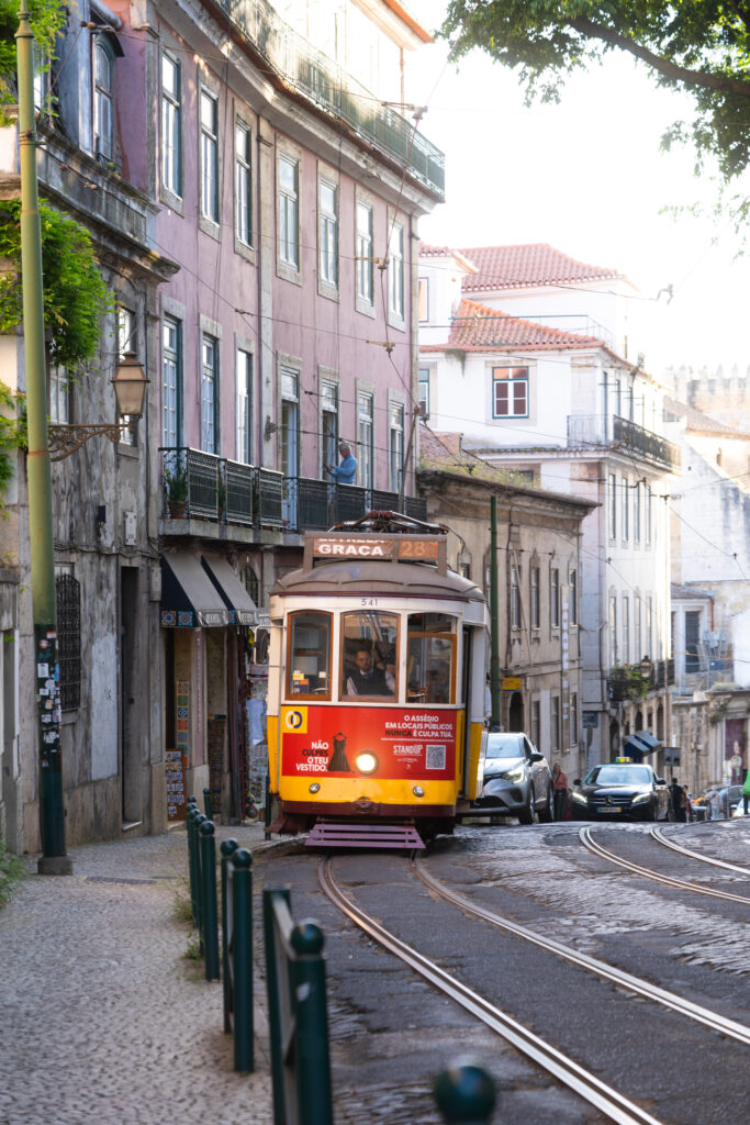 Lisbon tram in Portugal, photo by Alex Lau