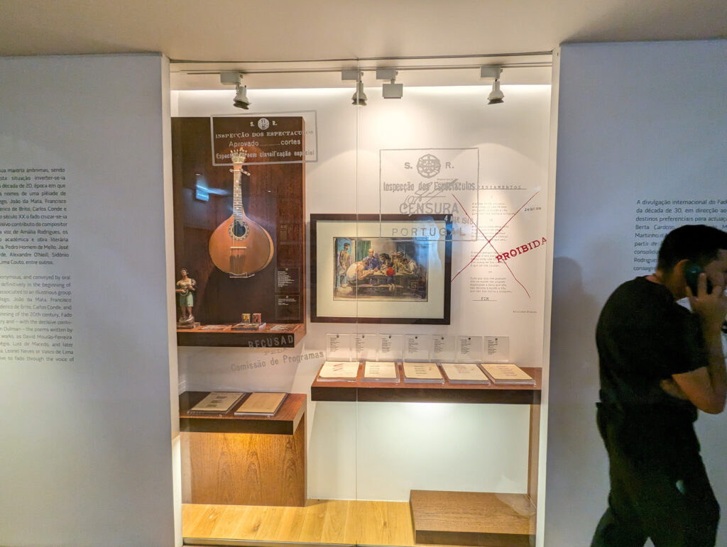 Fado Museum display in Alfama District of Lisbon, Portugal. Photo by Alex Lau.